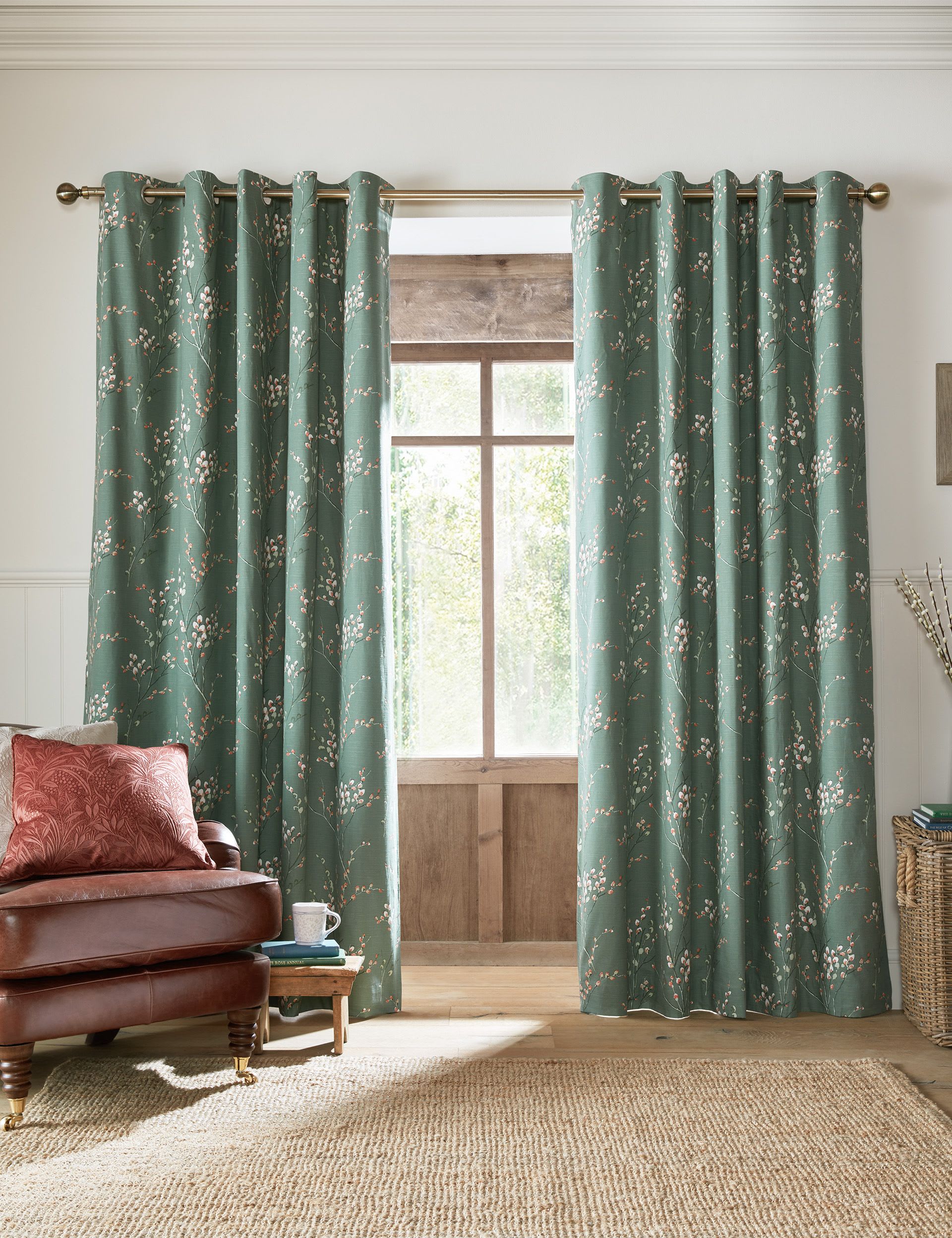 Pussy Willow Eyelet Blackout Curtains Laura Ashley M S