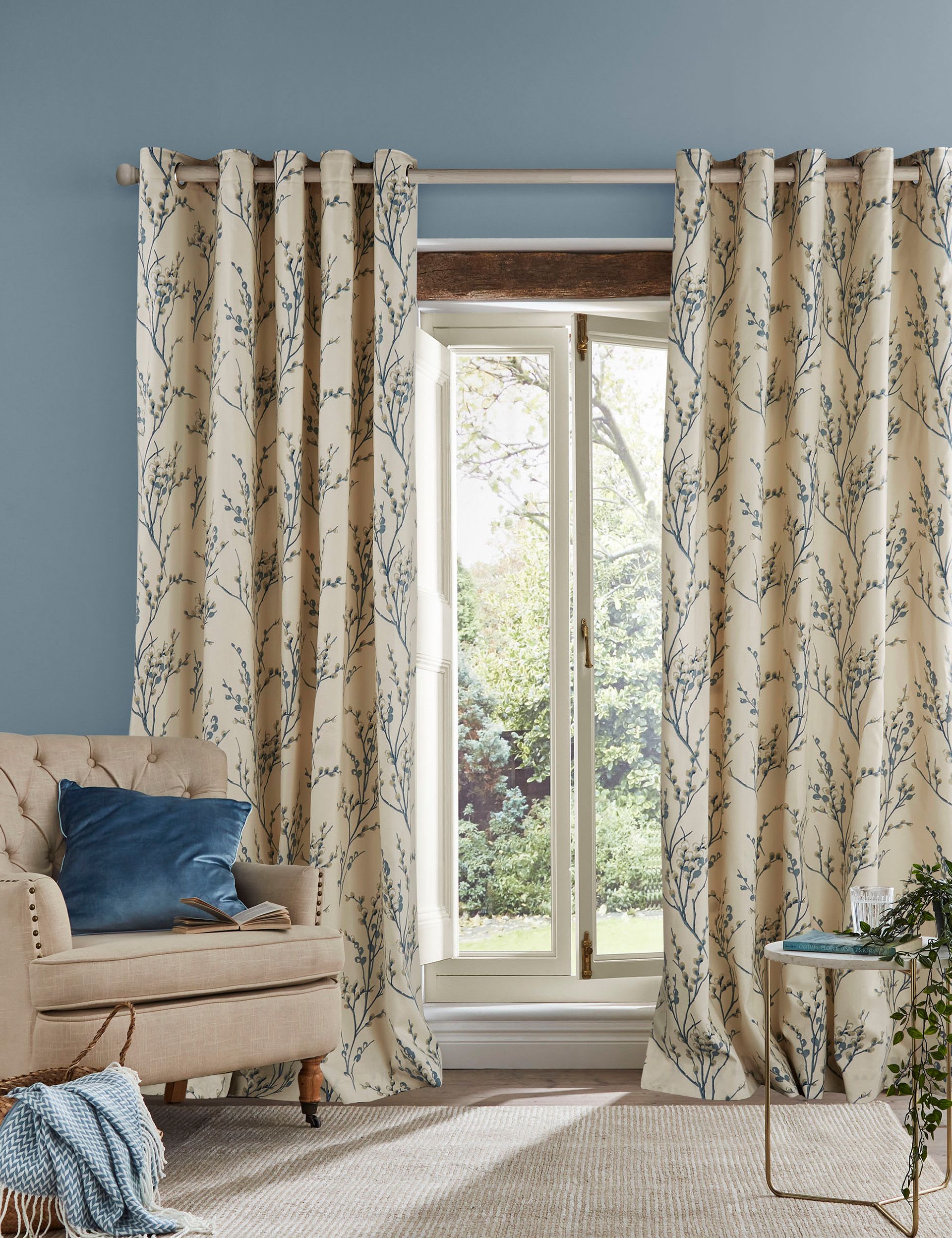 Pussy Willow Eyelet Curtains Laura Ashley M S