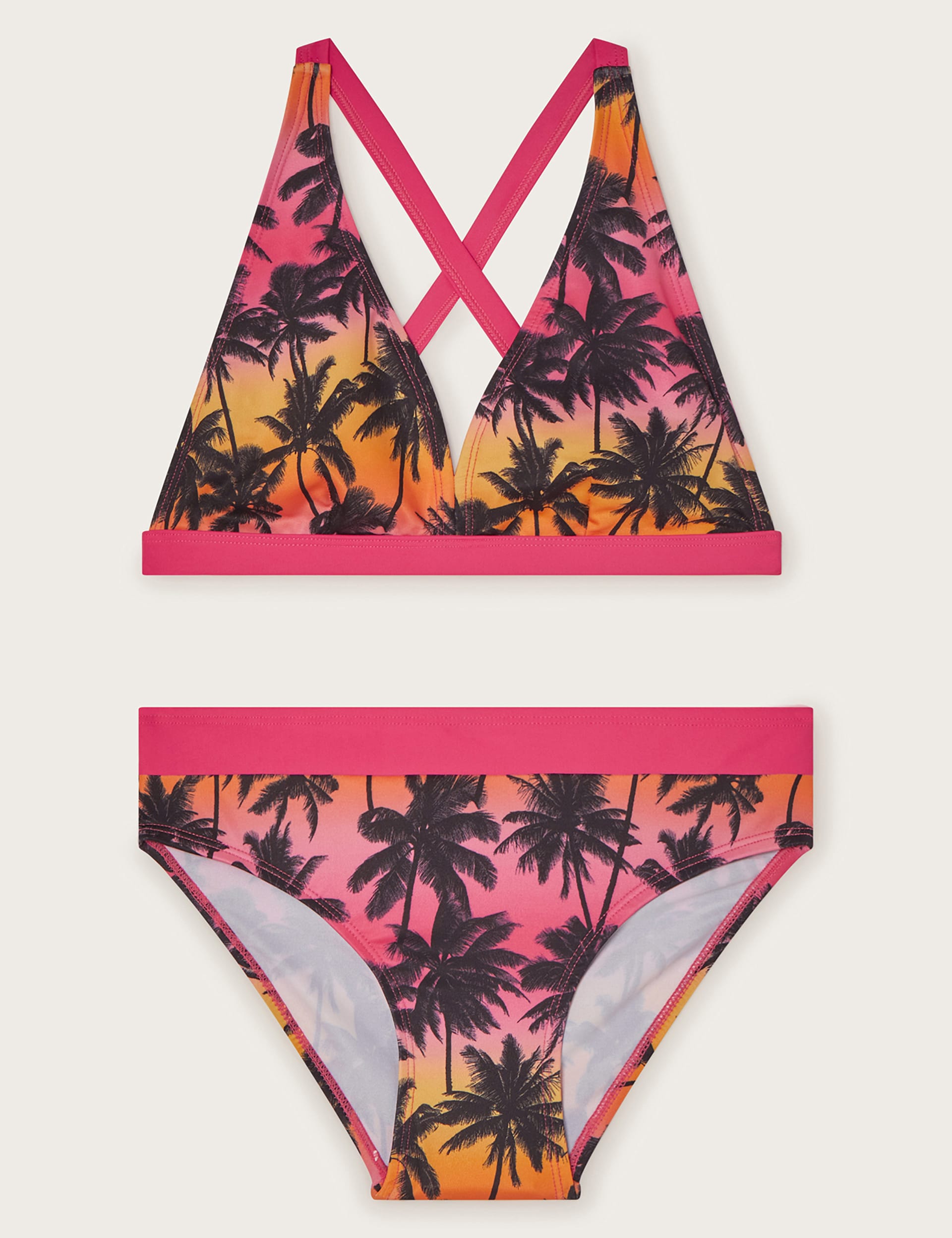 2pc Ombre Palm Print Bikini 7 15 Yrs Monsoon M S