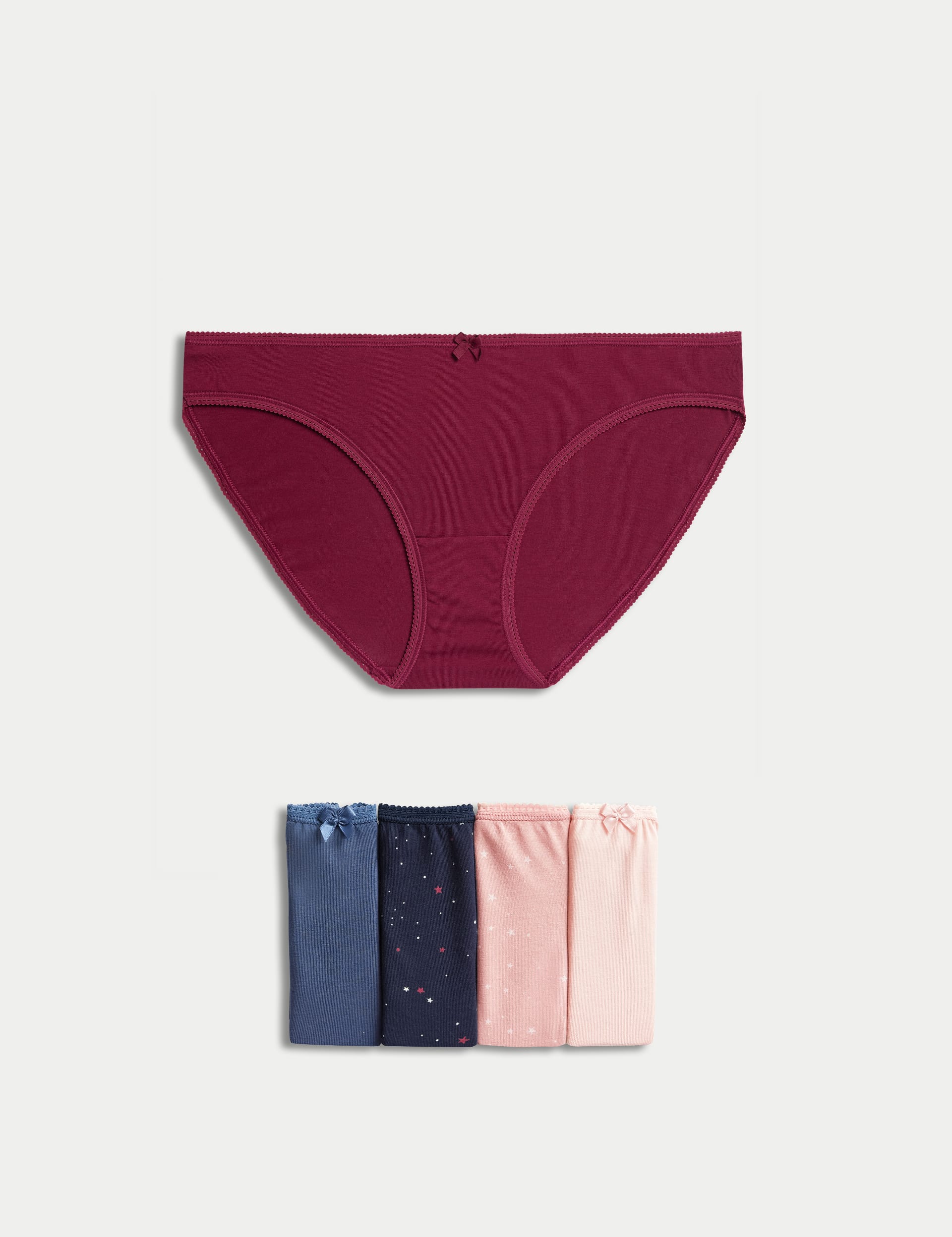 5pk Cotton Rich Bikini Knickers M S