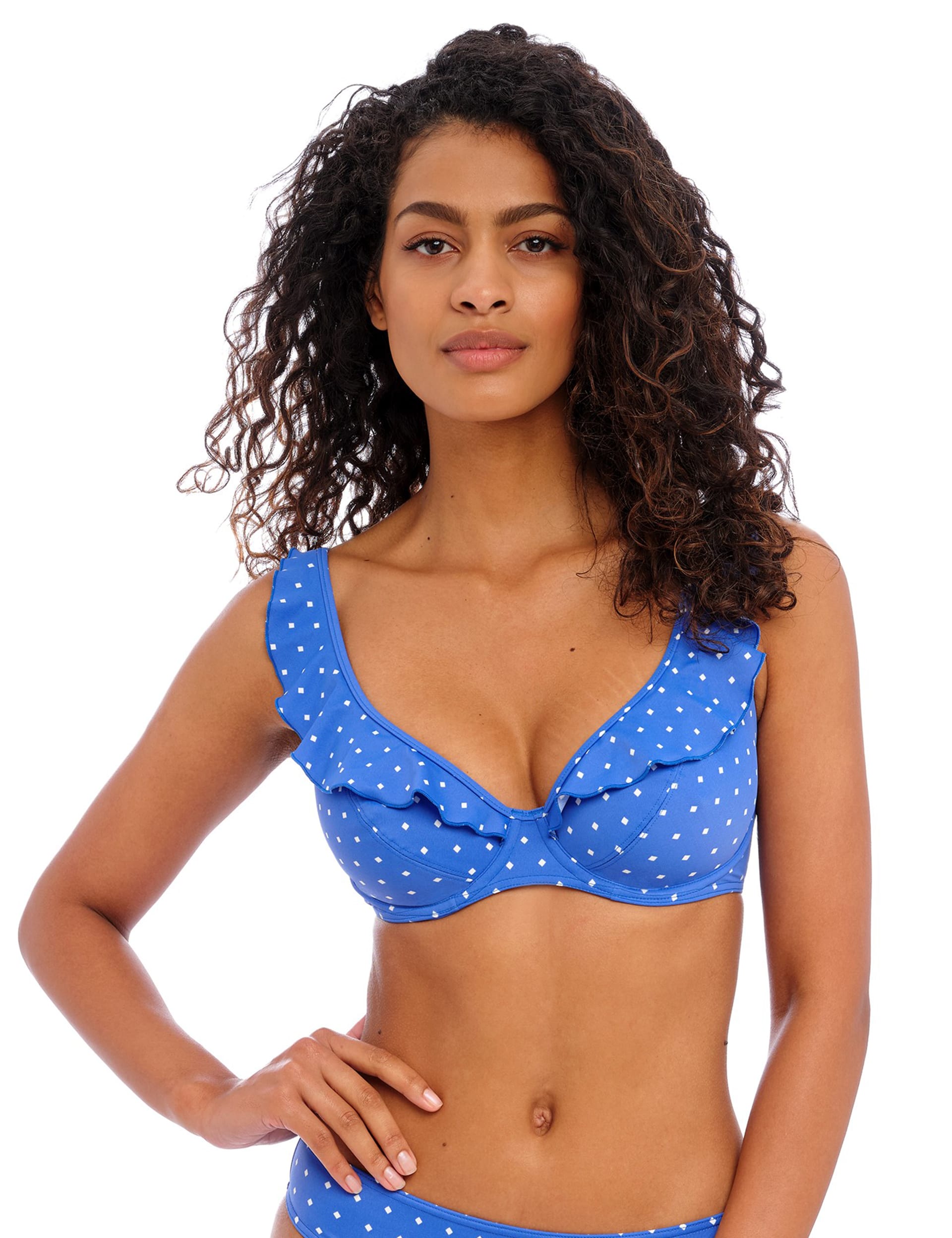 Jewel Cove Printed Wired Plunge Bikini Top Freya M S