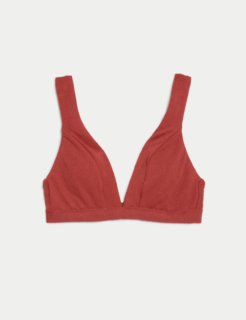 Textured Padded Plunge V Neck Bikini Top M S Collection M S