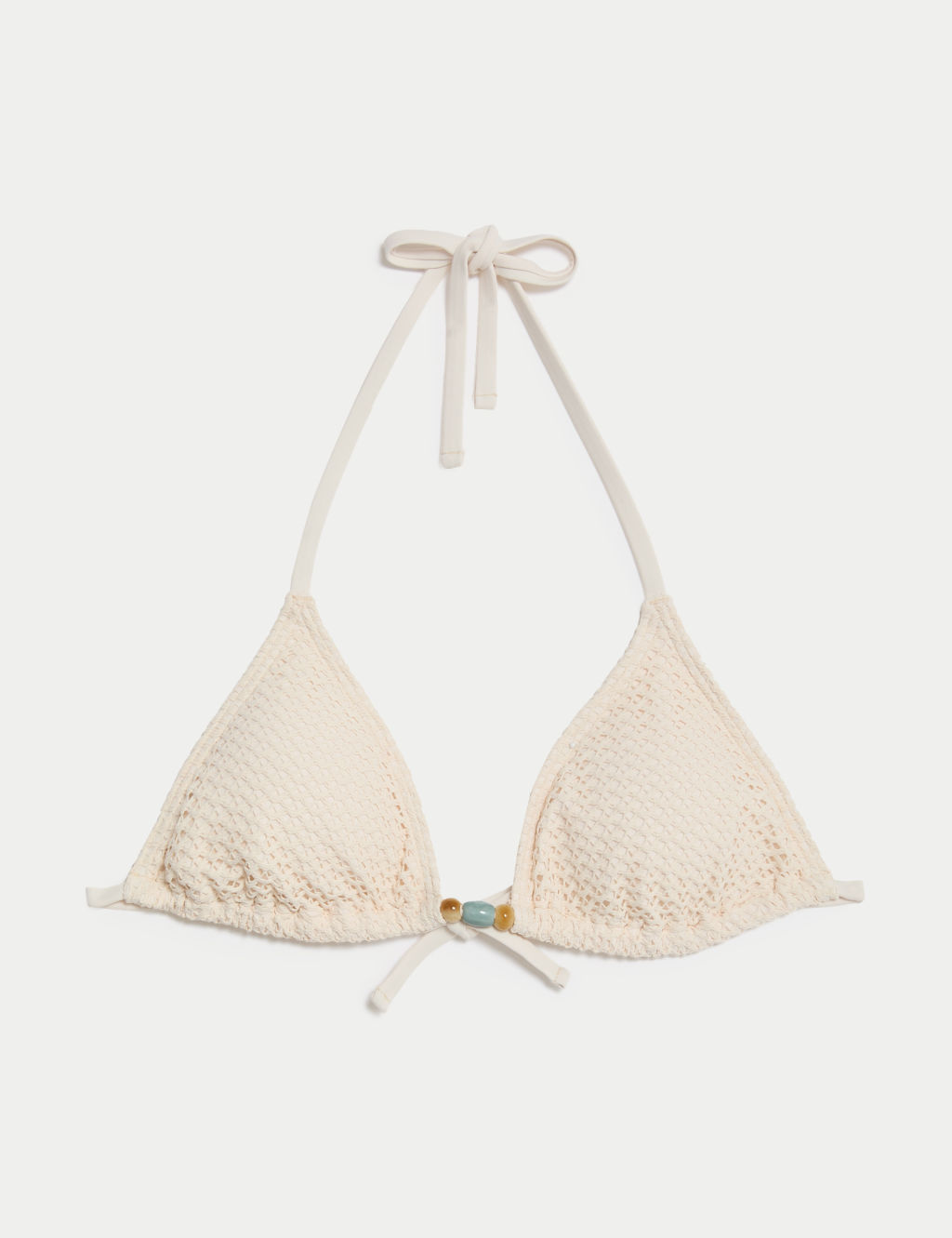 Textured Padded Triangle Bikini Top M S Collection M S