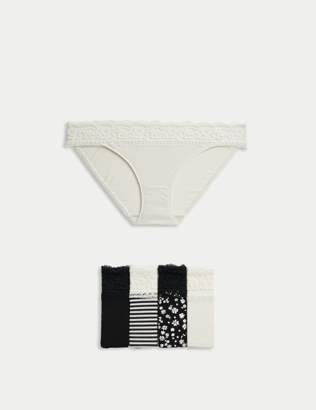 Pk Cotton Blend Printed Bikini Knickers M S Collection M S