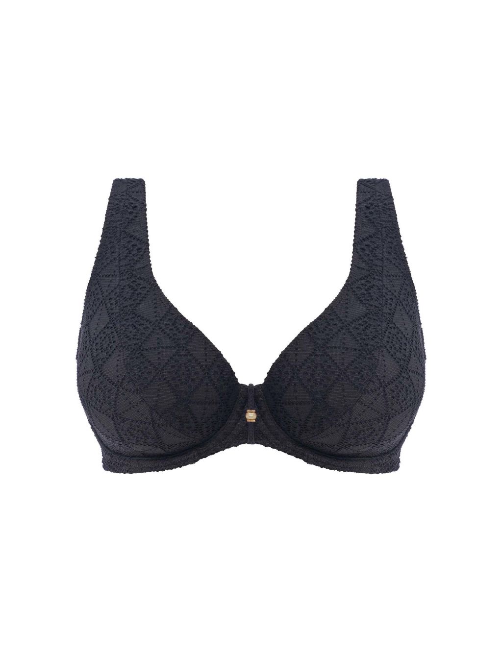 Nomad Nights Textured Wired Plunge Bikini Top Freya M S