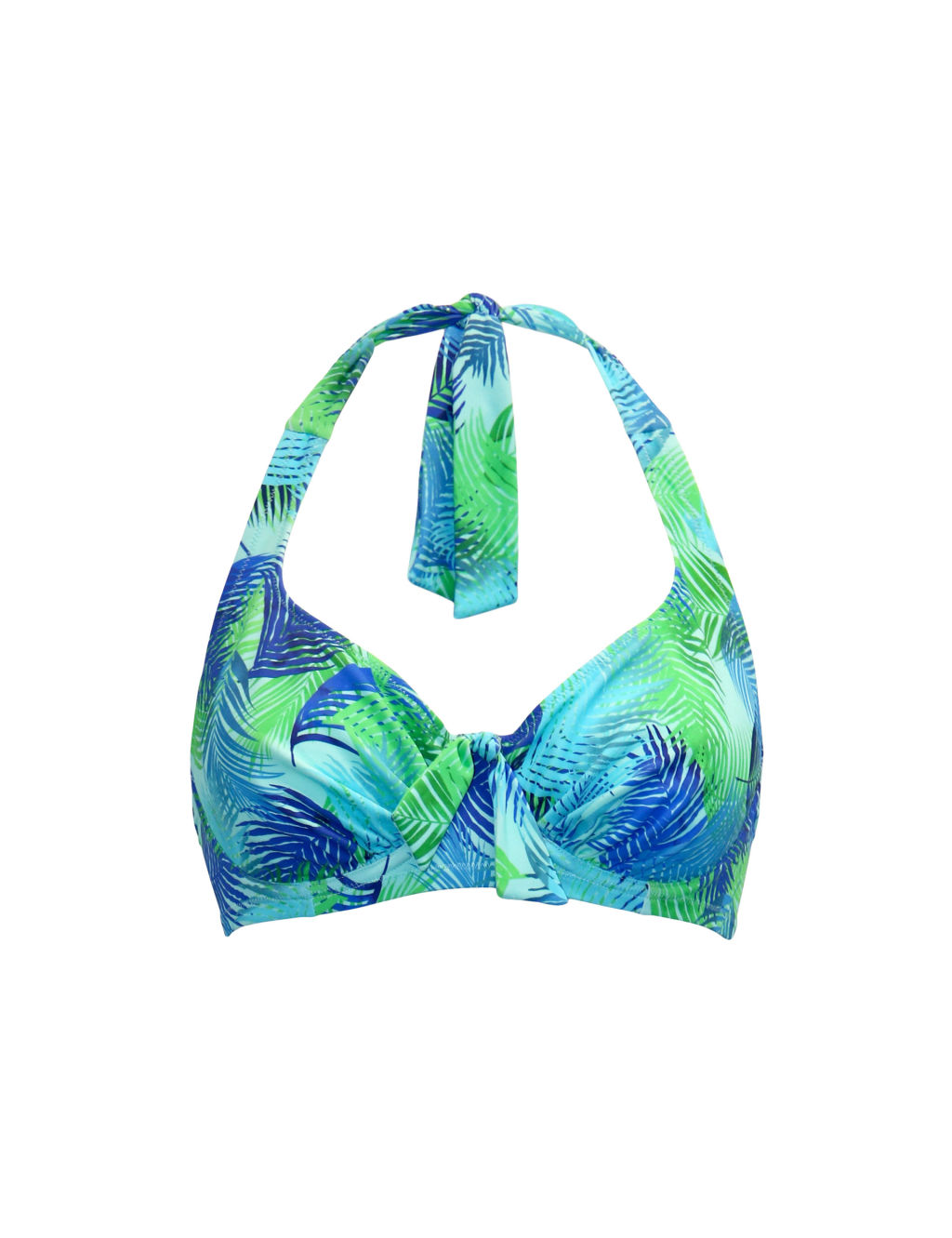 Aruba Printed Wired Halterneck Bikini Top Pour Moi M S