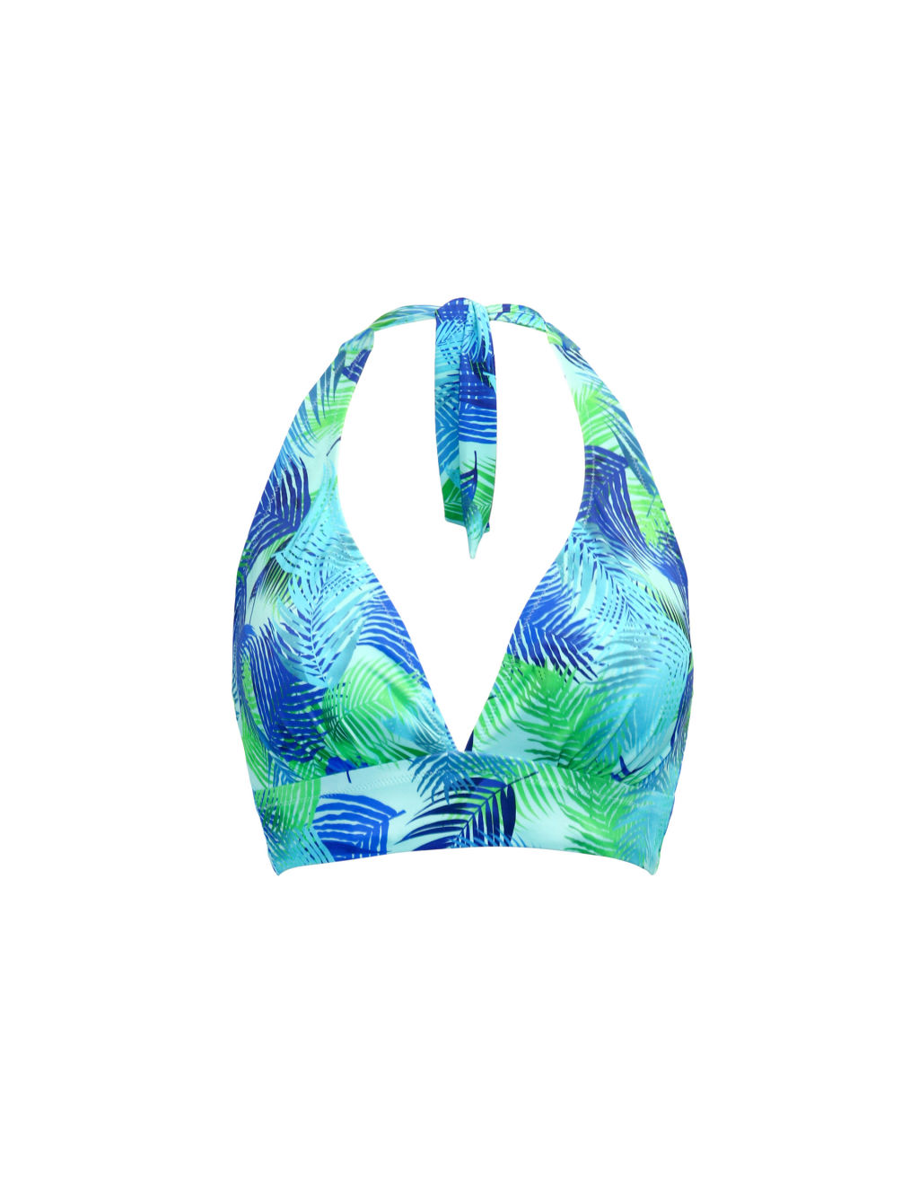 Aruba Printed Padded Halterneck Bikini Top Pour Moi M S