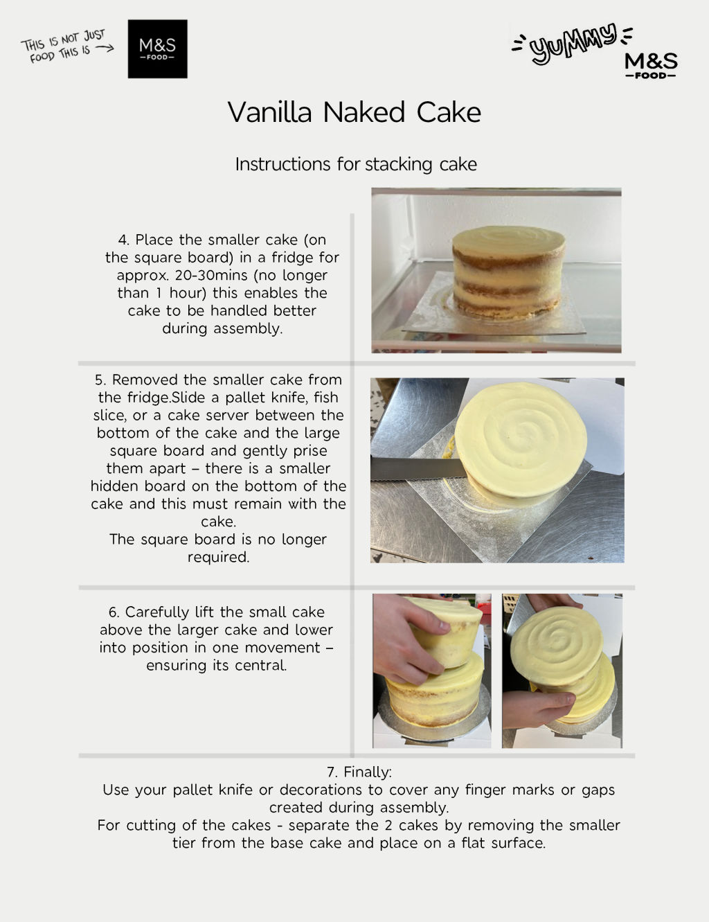 Vanilla Two Tier Naked Cake Serves M S