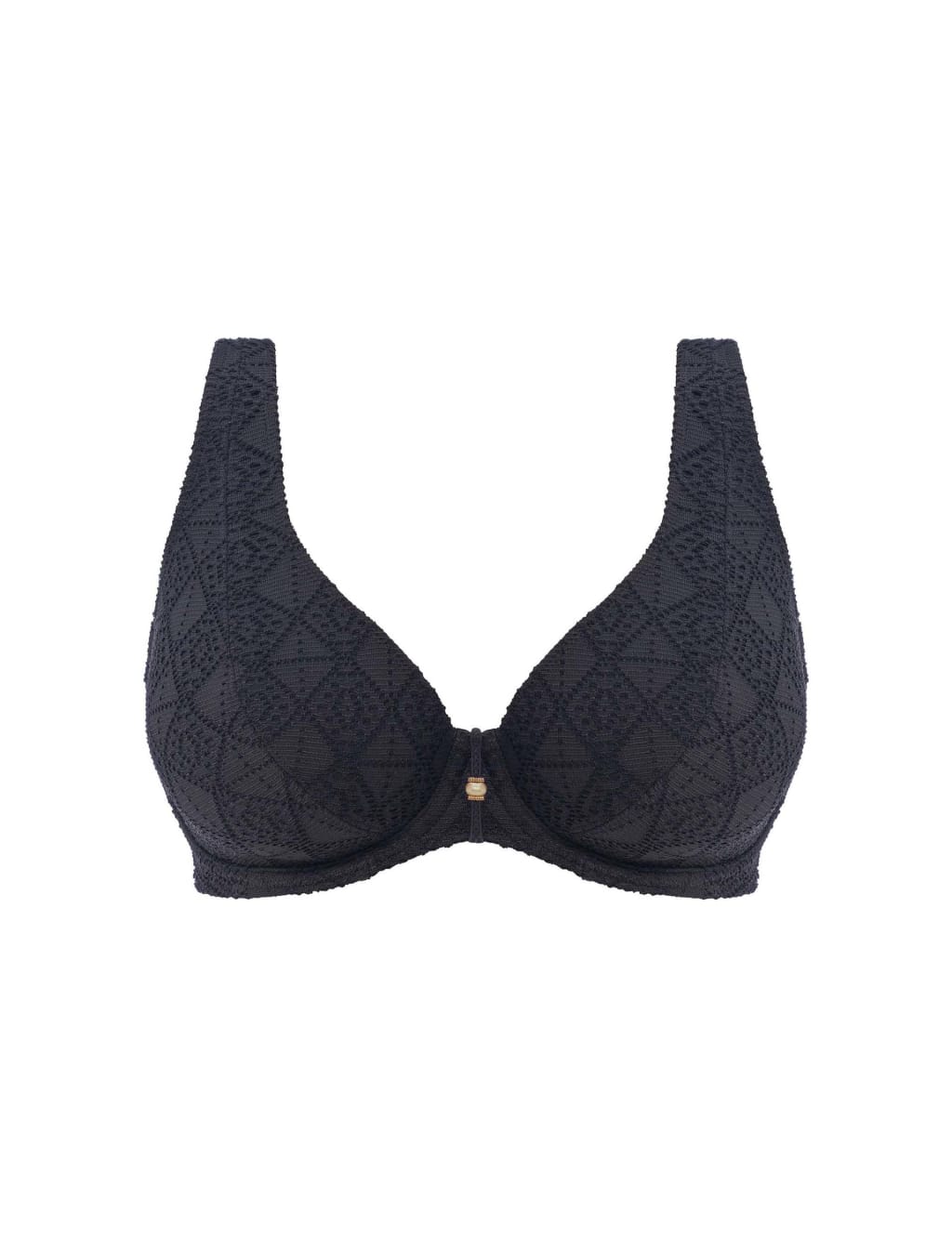 Nomad Nights Textured Wired Plunge Bikini Top Freya M S