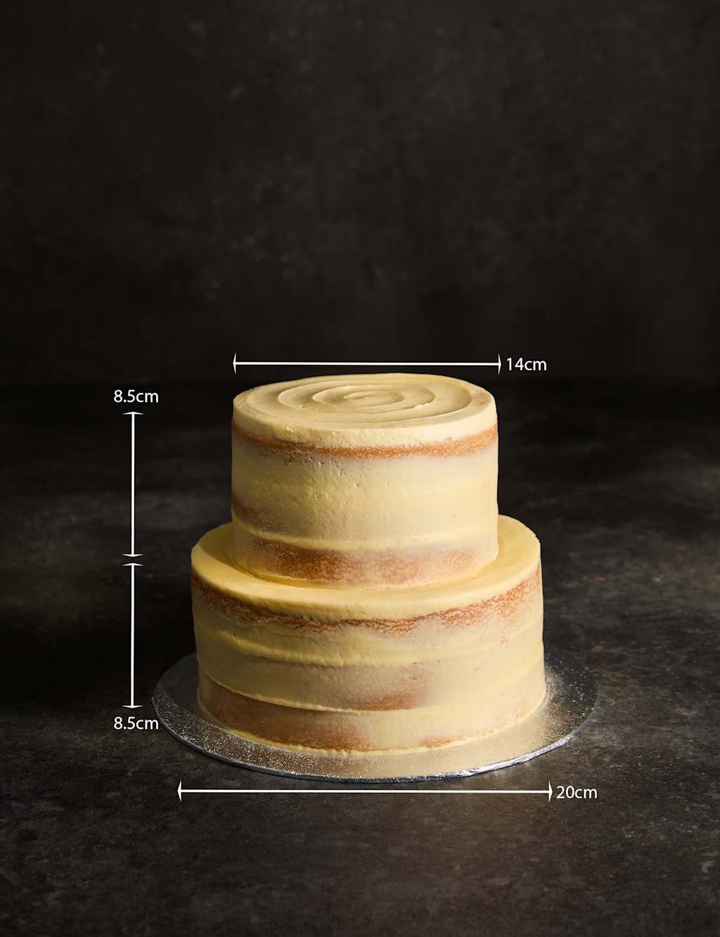 Vanilla Two Tier Naked Cake Serves 36 M S
