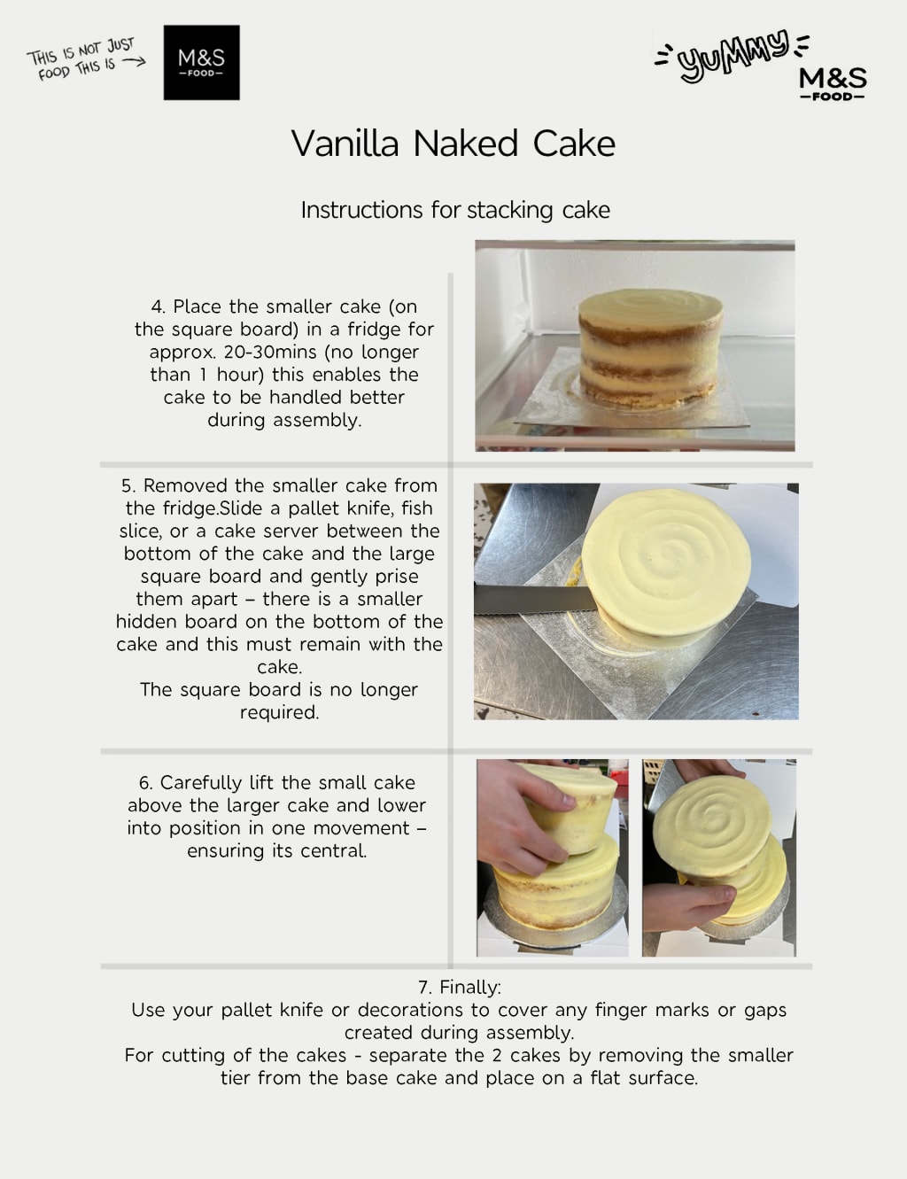 Vanilla Two Tier Naked Cake Serves 36 M S