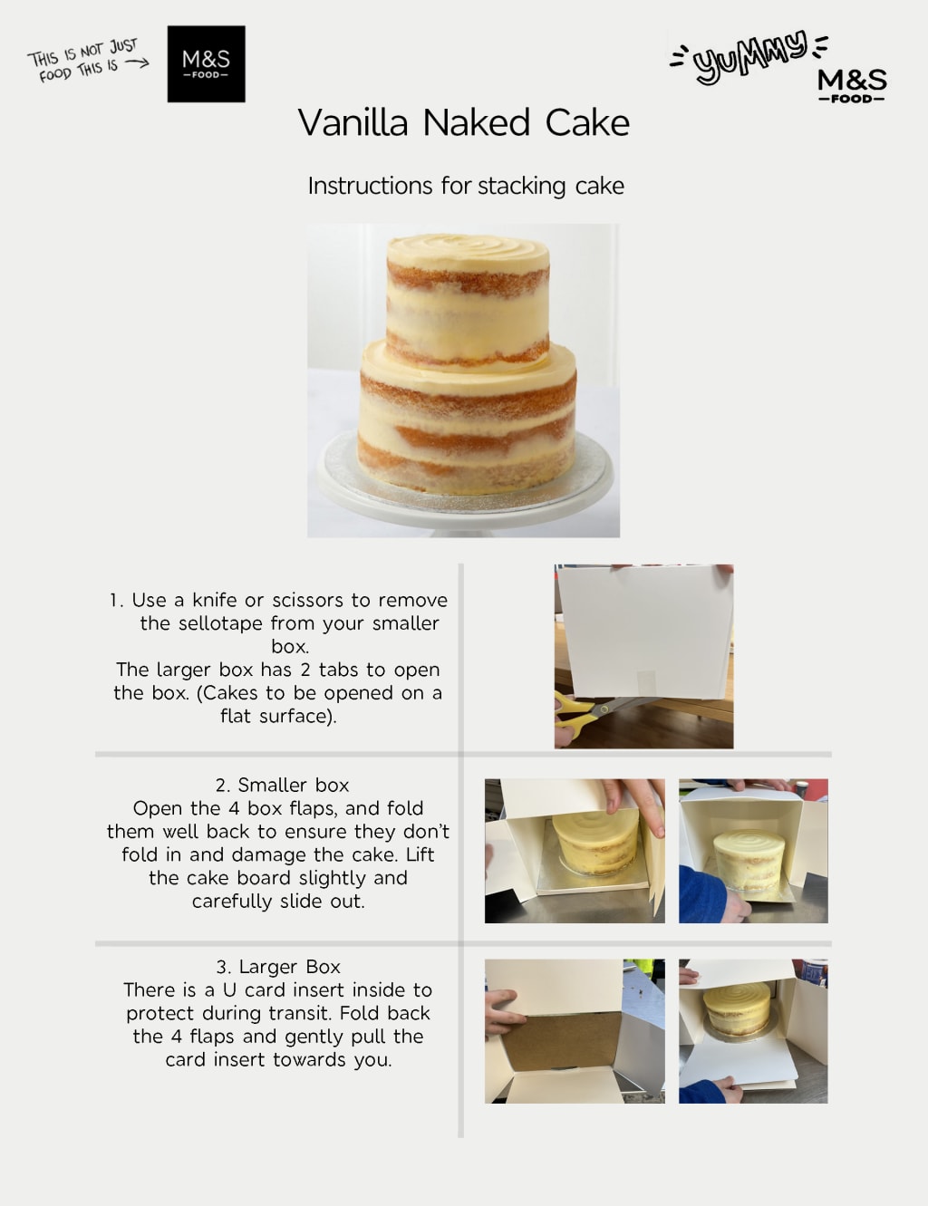 Vanilla Two Tier Naked Cake Serves 36 M S