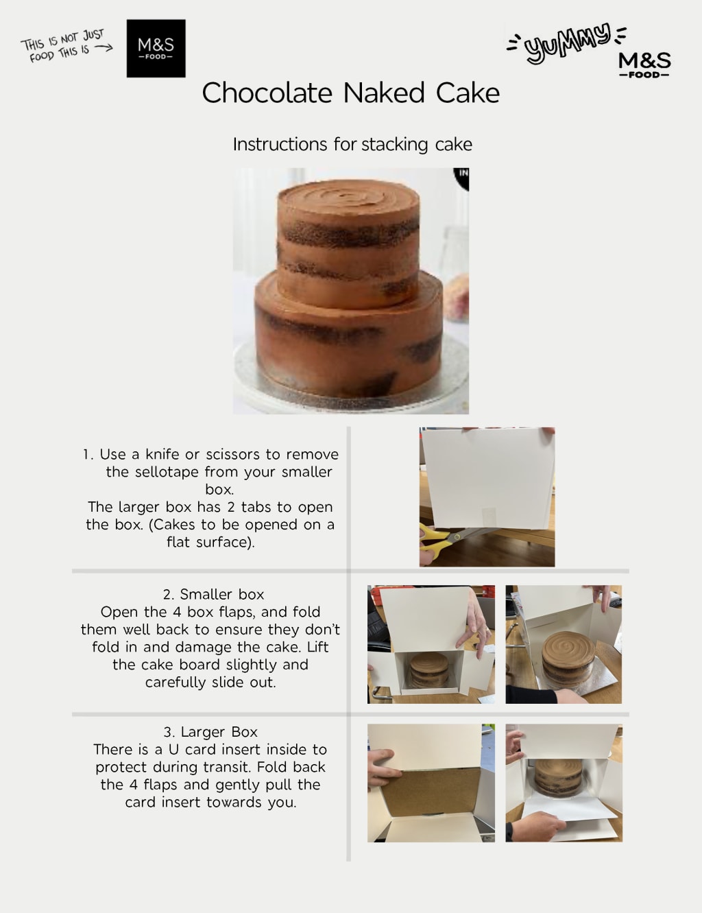 Chocolate Two Tier Naked Cake Serves M S