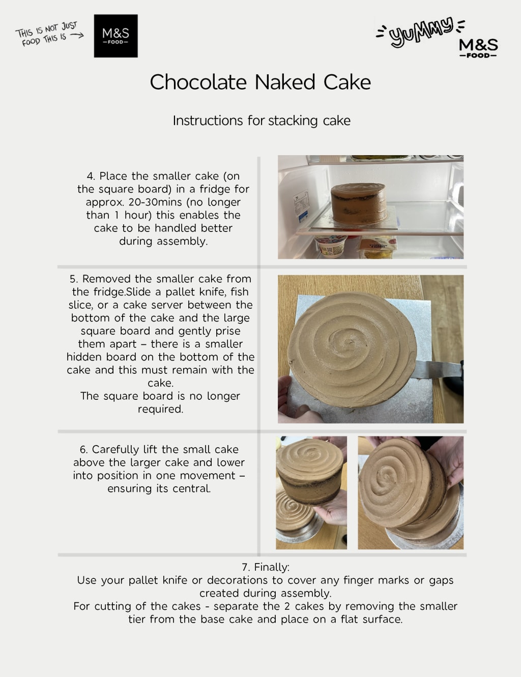 Chocolate Two Tier Naked Cake Serves M S