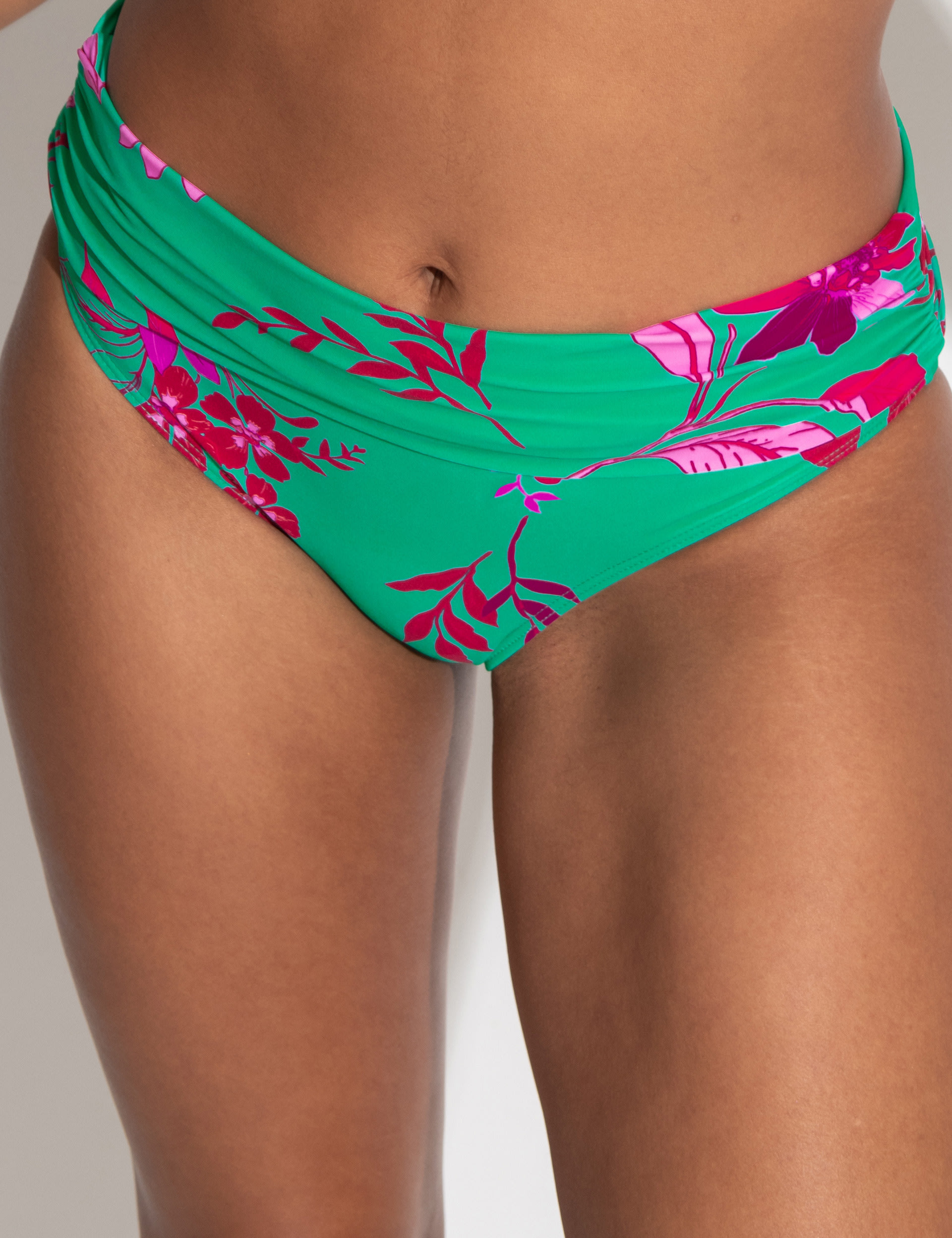 Free Spirit Floral Roll Top Bikini Bottoms Pour Moi M S