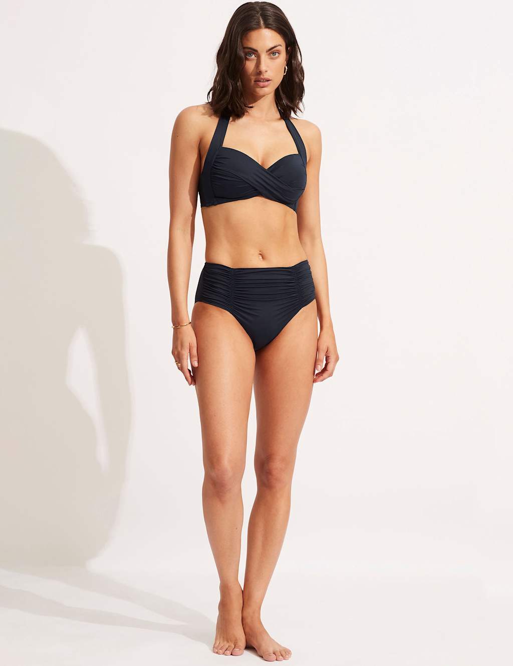 Collective Gathered Front Bikini Bottoms Seafolly M S