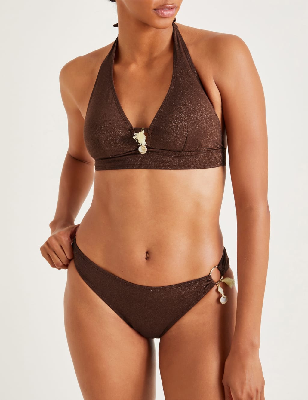 Sparkle Triangle Bikini Top Monsoon M S