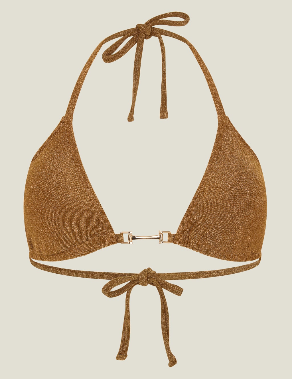 Metallic Wired Triangle Bikini Top ACCESSORIZE M S