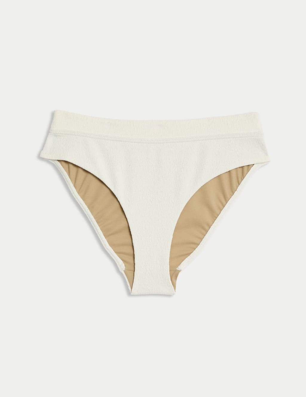 Textured High Waisted High Leg Bikini Bottoms M S Collection M S