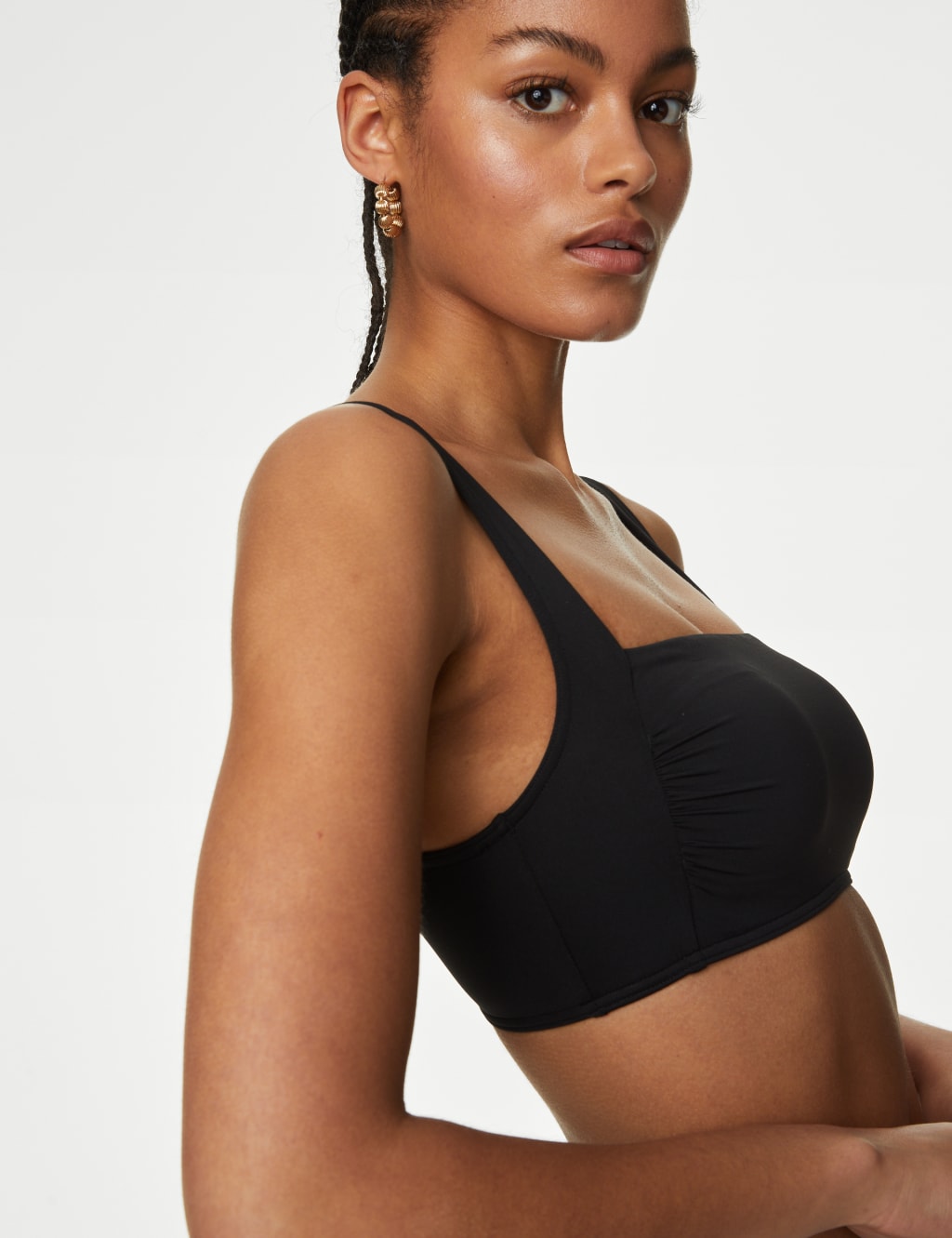 Padded Square Neck Bikini Top M S Collection M S