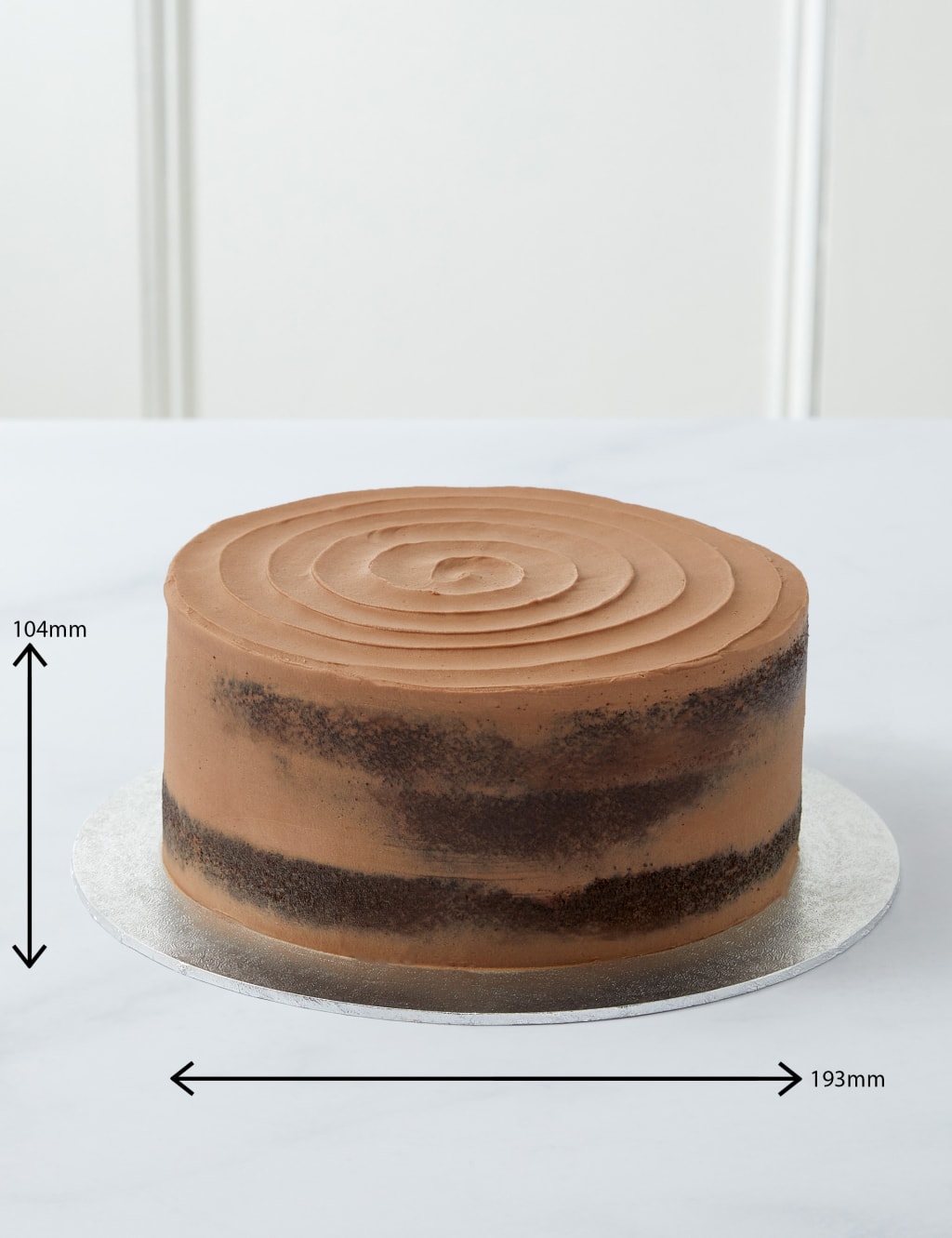 Chocolate Naked Cake Serves M S