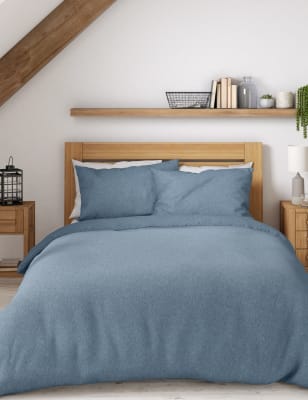 

M&S Collection Pure Cotton Jersey Bedding Set - Mid Blue, Mid Blue