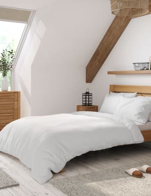 

M&S Collection Pure Cotton Jersey Bedding Set - White, White