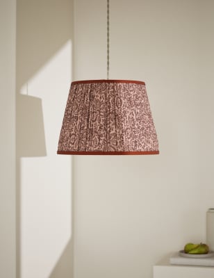 

M&S Collection Paisley Pleated Lamp Shade, Red