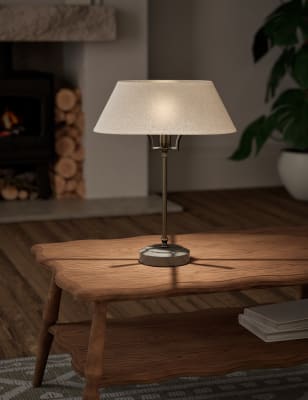 

M&S Collection Hugo Table Lamp - Antique Brass, Antique Brass