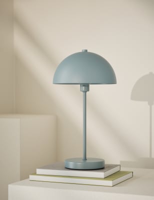 

M&S Collection Metal Dome Table Lamp - Light Blue Mix, Light Blue Mix