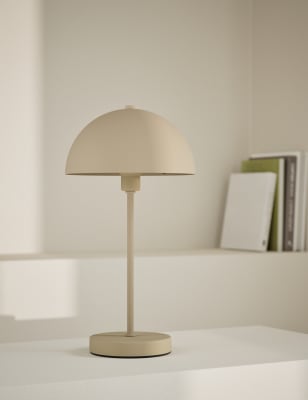 

M&S Collection Metal Dome Table Lamp - Cream, Cream