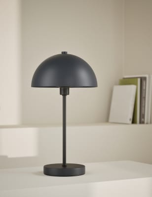 

M&S Collection Metal Dome Table Lamp - Charcoal, Charcoal