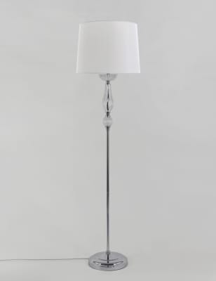 M&S Collection Crystal Floor Lamp - Silver, Silver