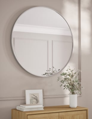 

M&S Collection Metal Circle Wall Mirror - Silver, Silver