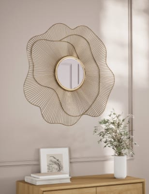 

M&S Collection Clarice Round Wall Mirror - Antique Brass, Antique Brass