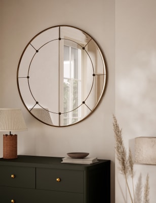 

M&S Collection Eliza Round Hanging Mirror - Antique Brass, Antique Brass