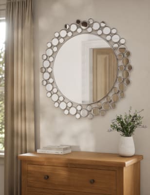 

M&S Collection Octavia Round Wall Mirror - Silver, Silver