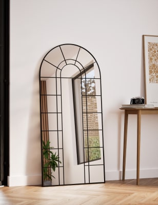 

M&S Collection Manhattan Arch Free Standing Mirror - Black Mix, Black Mix