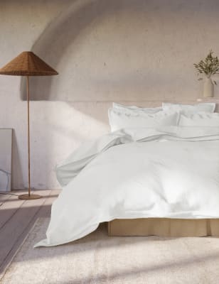 M&S X Fired Earth Washed Cotton Duvet Cover - DBL - Dover Cliffs, Apres Ski,Garden Folly,Camella,Hes