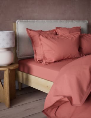 

M&S X Fired Earth Washed Cotton Extra Deep Fitted Sheet - Dusty Cedar, Dusty Cedar