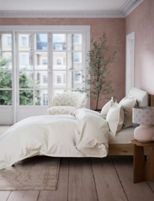 

M&S X Fired Earth Washed Cotton Extra Deep Fitted Sheet, Dover Cliffs