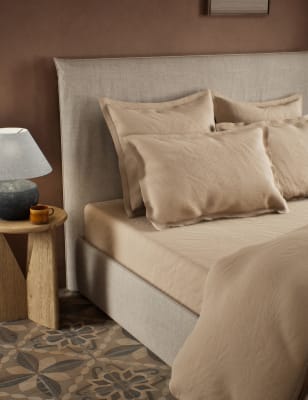 

M&S X Fired Earth Washed Cotton Extra Deep Fitted Sheet - Camella, Camella