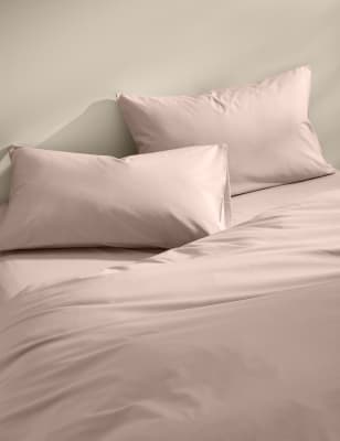 

M&S Collection Cotton Rich Bedding Set, Soft Pink