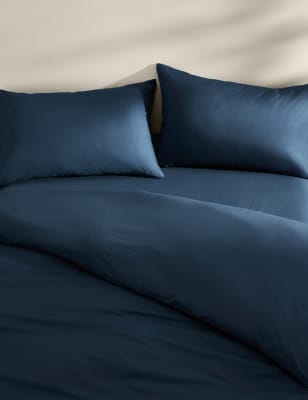 

M&S Collection Cotton Rich Bedding Set, Navy