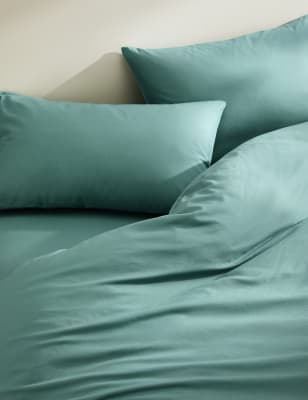 

M&S Collection Cotton Rich Bedding Set - Soft Teal, Soft Teal