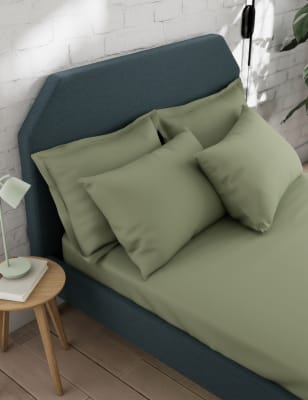 

M&S Collection Cotton Rich Fitted Sheet - Soft Green, Soft Green