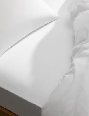 

M&S Collection Cotton Rich Deep Fitted Sheet - White, White