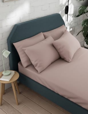 

M&S Collection Bettlaken mit hohem Baumwollanteil - Soft Pink, Soft Pink