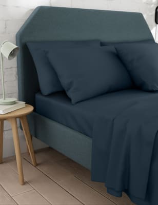 

M&S Collection Cotton Rich Flat Sheet - Navy, Navy