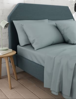 

M&S Collection Cotton Rich Flat Sheet - Denim, Denim